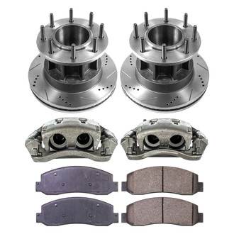 Callahan Brake Parts® - Drilled and Slotted Front Brake Kit with Calipers