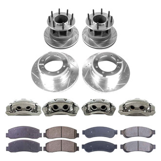 Callahan Brake Parts® - Drilled and Slotted Brake Kit with Calipers