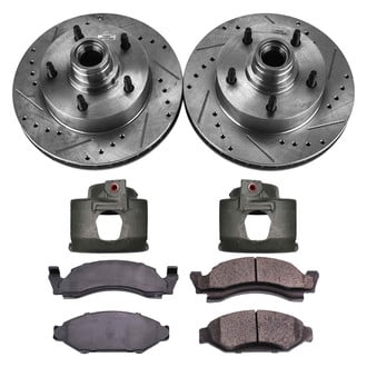 Callahan Brake Parts® - Drilled and Slotted Front Brake Kit with Calipers