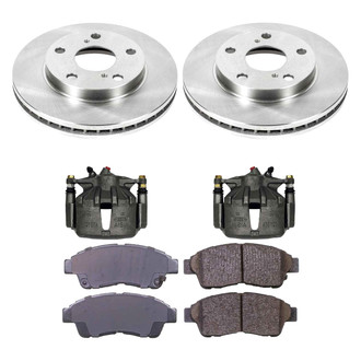 Callahan Brake Parts® - Plain Front Brake Kit with Calipers