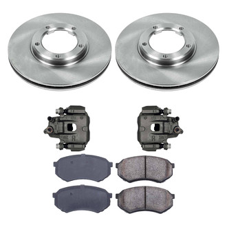 Callahan Brake Parts® - Plain Front Brake Kit with Calipers