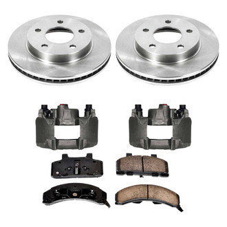 Callahan Brake Parts® - Plain Front Brake Kit with Calipers