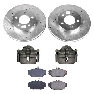 Callahan Brake Parts® - Drilled and Slotted Brake Kit with Calipers