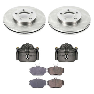 Callahan Brake Parts® - Plain Front Brake Kit with Calipers