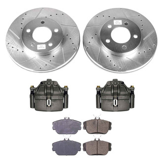 Callahan Brake Parts® - Drilled and Slotted Front Brake Kit with Calipers