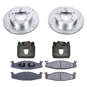 Callahan Brake Parts® - Drilled & Slotted Brake Kit with Calipers