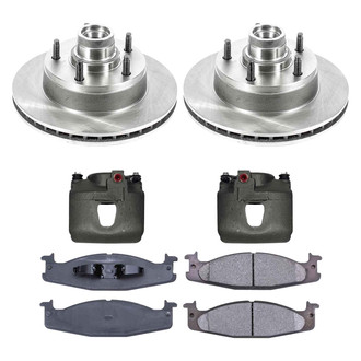 Callahan Brake Parts® - Plain Front Brake Kit with Calipers