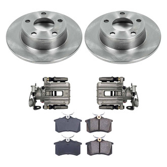 Callahan Brake Parts® - Plain Rear Brake Kit with Calipers