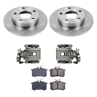 Callahan Brake Parts® - Plain Rear Brake Kit with Calipers
