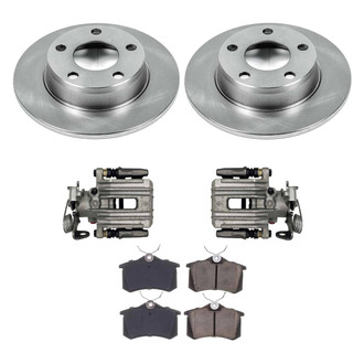 Callahan Brake Parts® - Plain Rear Brake Kit with Calipers
