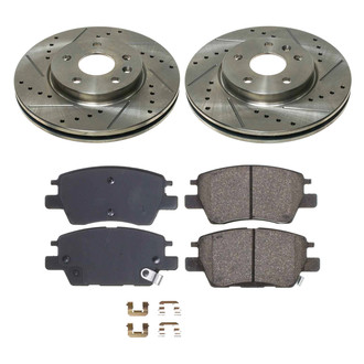 Callahan Brake Parts® - Drilled and Slotted Front Brake Kit