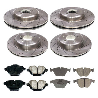 Callahan Brake Parts® - Drilled and Slotted Front and Rear Brake Kit