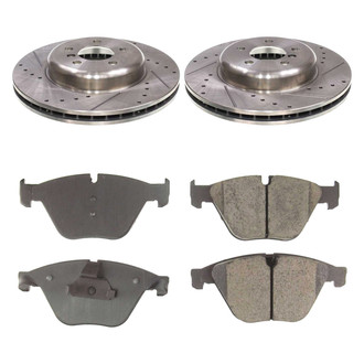 Callahan Brake Parts® - Drilled and Slotted Front Brake Kit