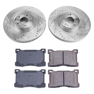 Callahan Brake Parts® - Drilled and Slotted Front Brake Kit