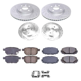 Callahan Brake Parts® - Drilled and Slotted Front and Rear Brake Kit