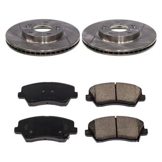 Callahan Brake Parts® - Drilled and Slotted Front Brake Kit