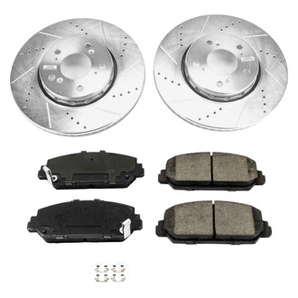 Callahan Brake Parts® - Drilled and Slotted Front Brake Kit