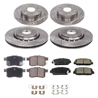 Callahan Brake Parts® - Drilled and Slotted Front and Rear Brake Kit