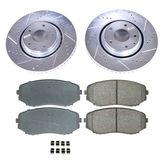 Callahan Brake Parts® - Drilled and Slotted Front Brake Kit