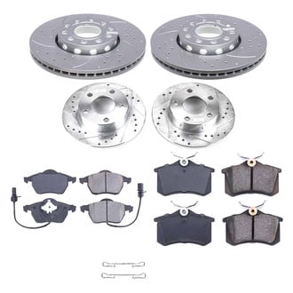 Callahan Brake Parts® - Drilled and Slotted Front and Rear Brake Kit