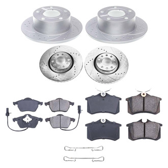Callahan Brake Parts® - Drilled and Slotted Front and Rear Brake Kit