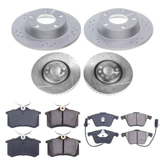 Callahan Brake Parts® - Drilled and Slotted Front and Rear Brake Kit