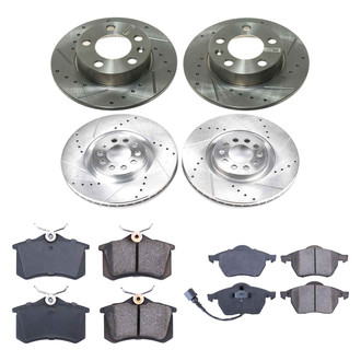 Callahan Brake Parts® - Drilled and Slotted Front and Rear Brake Kit