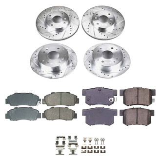 Callahan Brake Parts® - Drilled and Slotted Front and Rear Brake Kit
