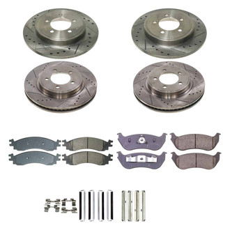 Callahan Brake Parts® - Drilled and Slotted Front and Rear Brake Kit