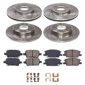 Callahan Brake Parts® - Drilled and Slotted Front and Rear Brake Kit