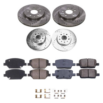 Callahan Brake Parts® - Drilled and Slotted Front and Rear Brake Kit