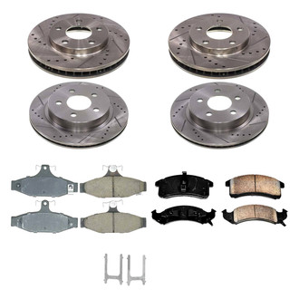 Callahan Brake Parts® - Drilled and Slotted Front and Rear Brake Kit