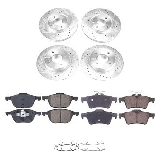 Callahan Brake Parts® - Drilled and Slotted Front and Rear Brake Kit