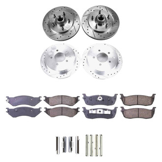 Callahan Brake Parts® - Drilled and Slotted Front and Rear Brake Kit