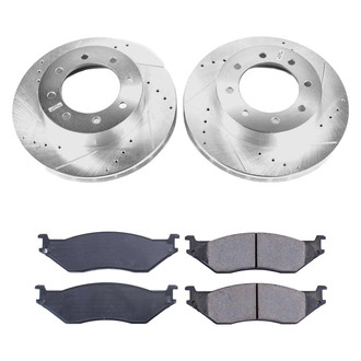 Callahan Brake Parts® - Drilled and Slotted Front Brake Kit