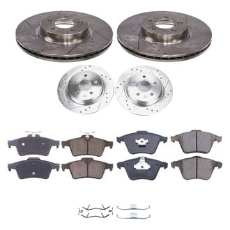 Callahan Brake Parts® - Drilled and Slotted Front and Rear Brake Kit