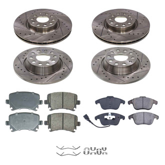 Callahan Brake Parts® - Drilled and Slotted Front and Rear Brake Kit
