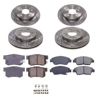 Callahan Brake Parts® - Drilled and Slotted Front and Rear Brake Kit