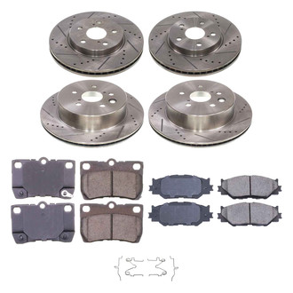 Callahan Brake Parts® - Drilled and Slotted Front and Rear Brake Kit