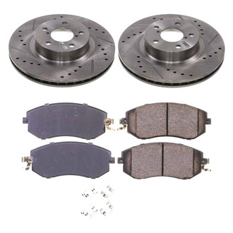 Callahan Brake Parts® - Drilled and Slotted Front Brake Kit