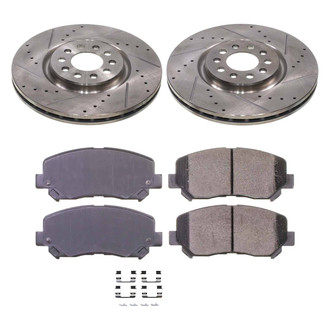 Callahan Brake Parts® - Drilled and Slotted Front Brake Kit