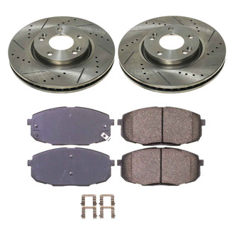Callahan Brake Parts® - Drilled and Slotted Front Brake Kit