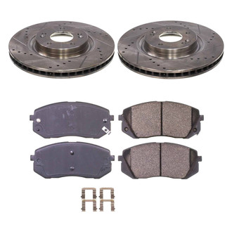 Callahan Brake Parts® - Drilled and Slotted Front Brake Kit