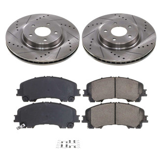 Callahan Brake Parts® - Drilled and Slotted Front Brake Kit