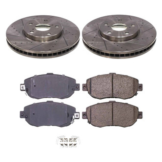 Callahan Brake Parts® - Drilled and Slotted Front Brake Kit