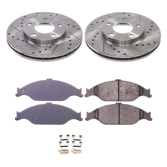 Callahan Brake Parts® - Drilled and Slotted Front Brake Kit