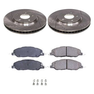 Callahan Brake Parts® - Drilled and Slotted Front Brake Kit