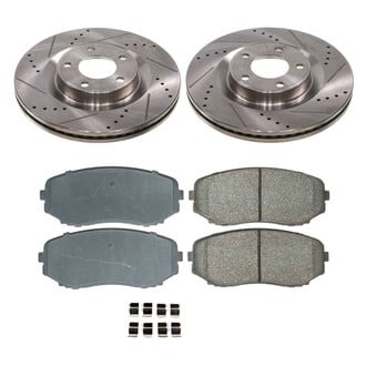 Callahan Brake Parts® - Drilled and Slotted Front Brake Kit
