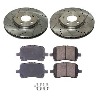 Callahan Brake Parts® - Drilled and Slotted Front Brake Kit
