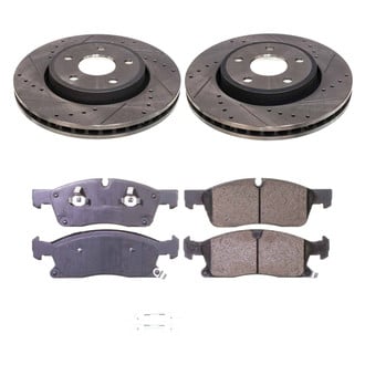 Callahan Brake Parts® - Drilled and Slotted Front Brake Kit